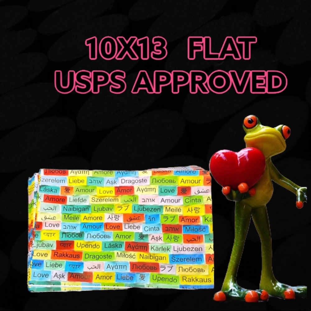 25 10X13 Language of Love Poly Mailers CLEARANCE - Picture 3 of 5
